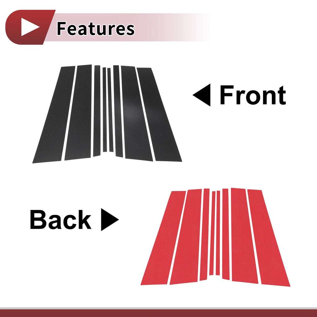 Door Pillar Window Trim Front Rear Left Right Set for Lexus GX 460 (2010–2023)