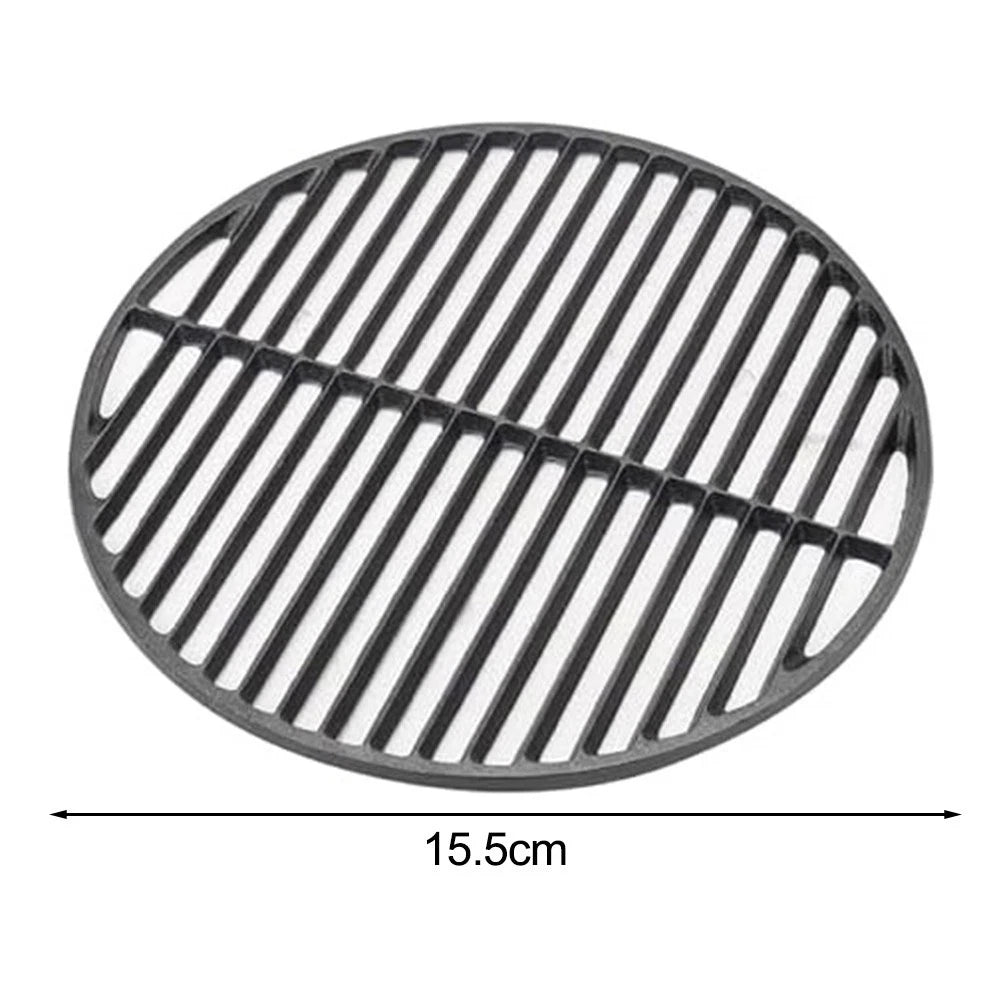 Heavy Duty Black Cast Iron Round Grill Mesh for BBQ Meat Roasting