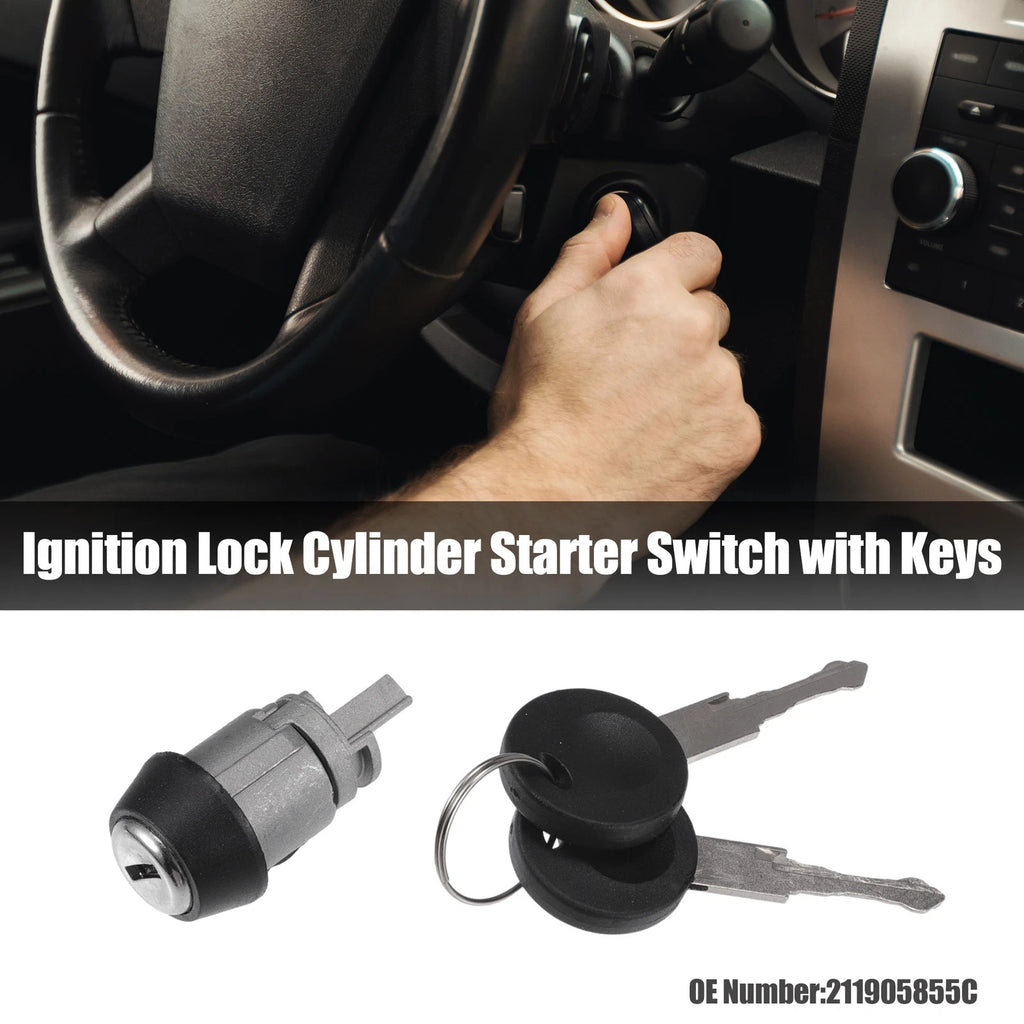 Ignition Starter Switch Lock Cylinder with Keys for Volkswagen (2000–2010)