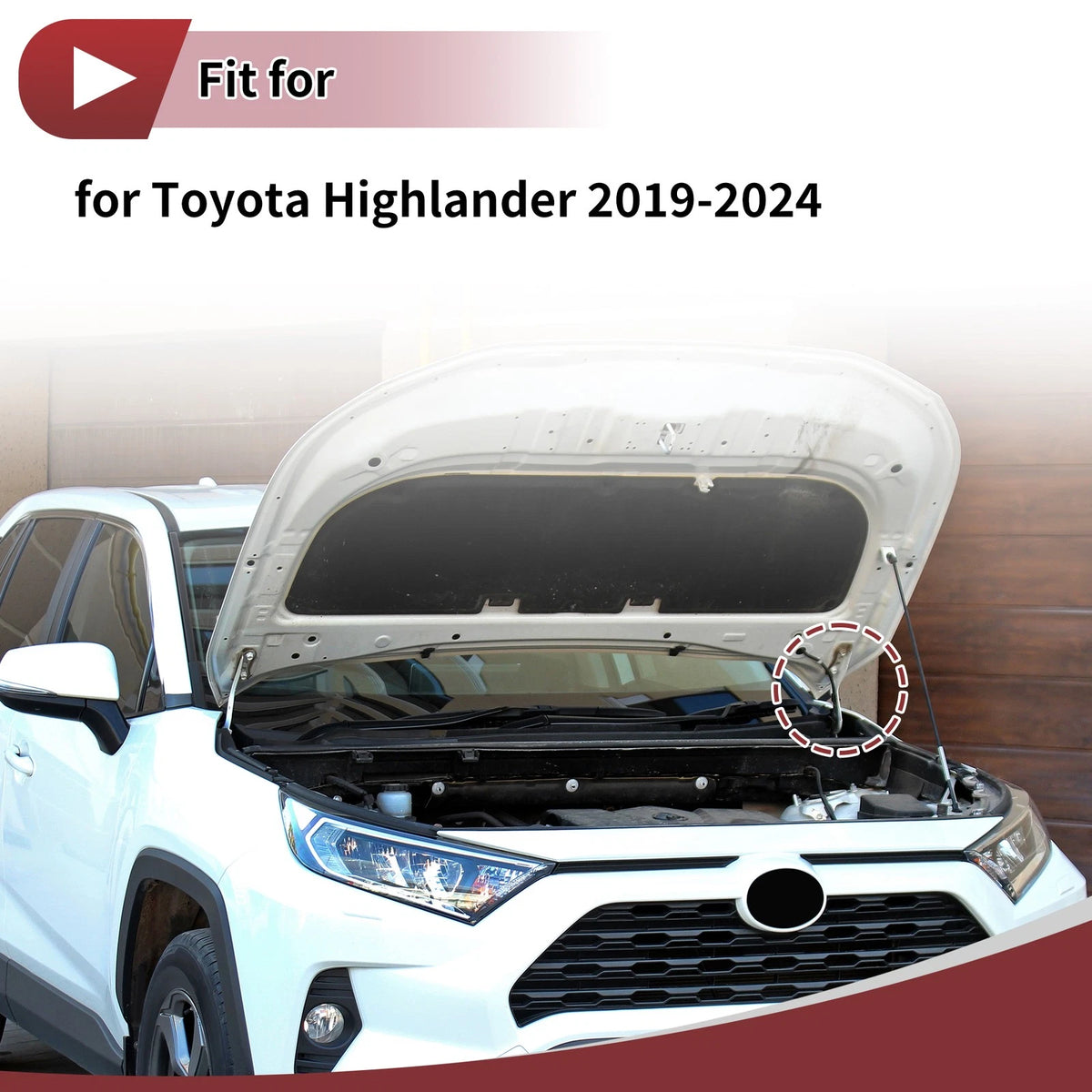 Hood Hinge Left Side for Toyota Highlander (2019–2024) OEM Replacement
