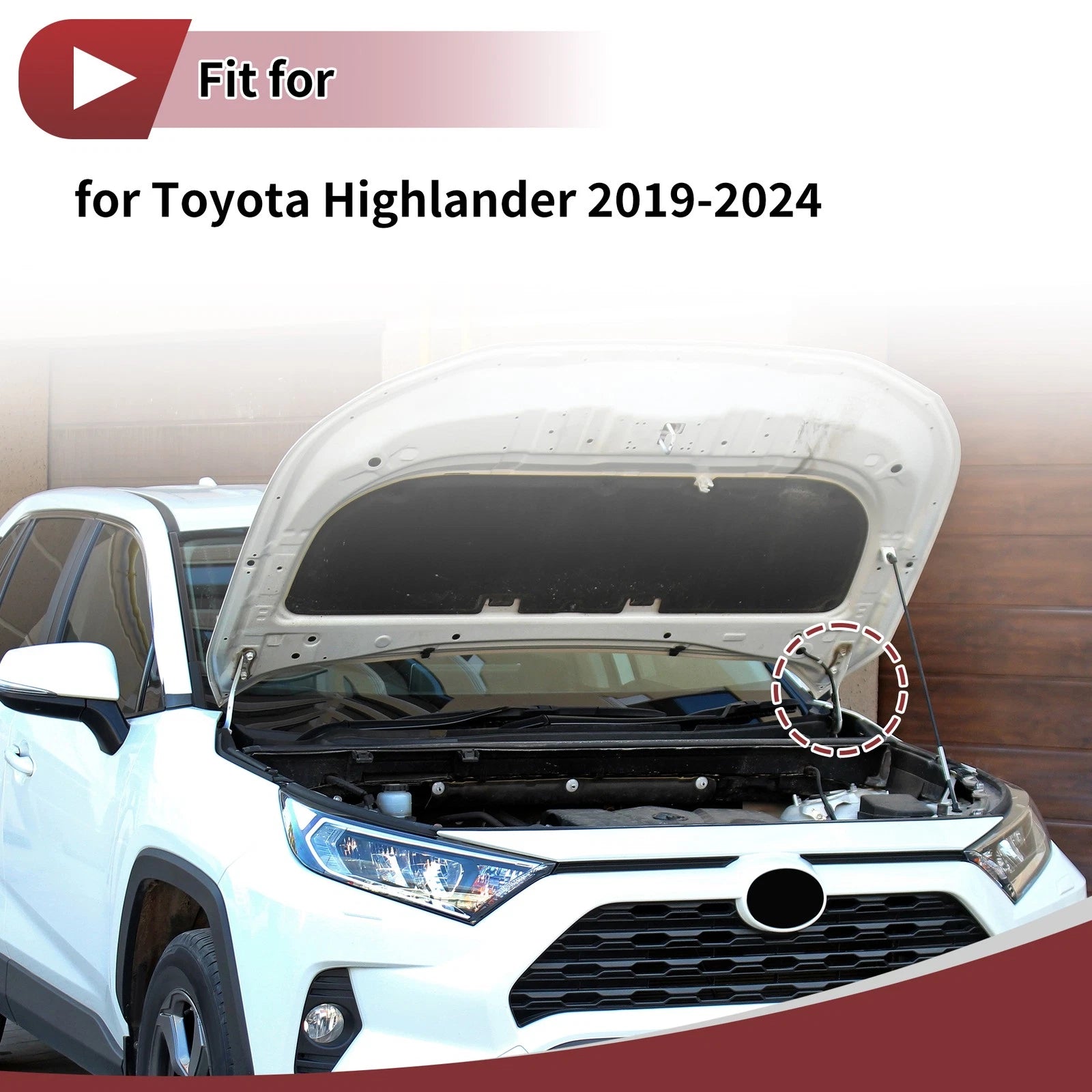 Hood Hinge Left Side for Toyota Highlander (2019–2024) OEM Replacement
