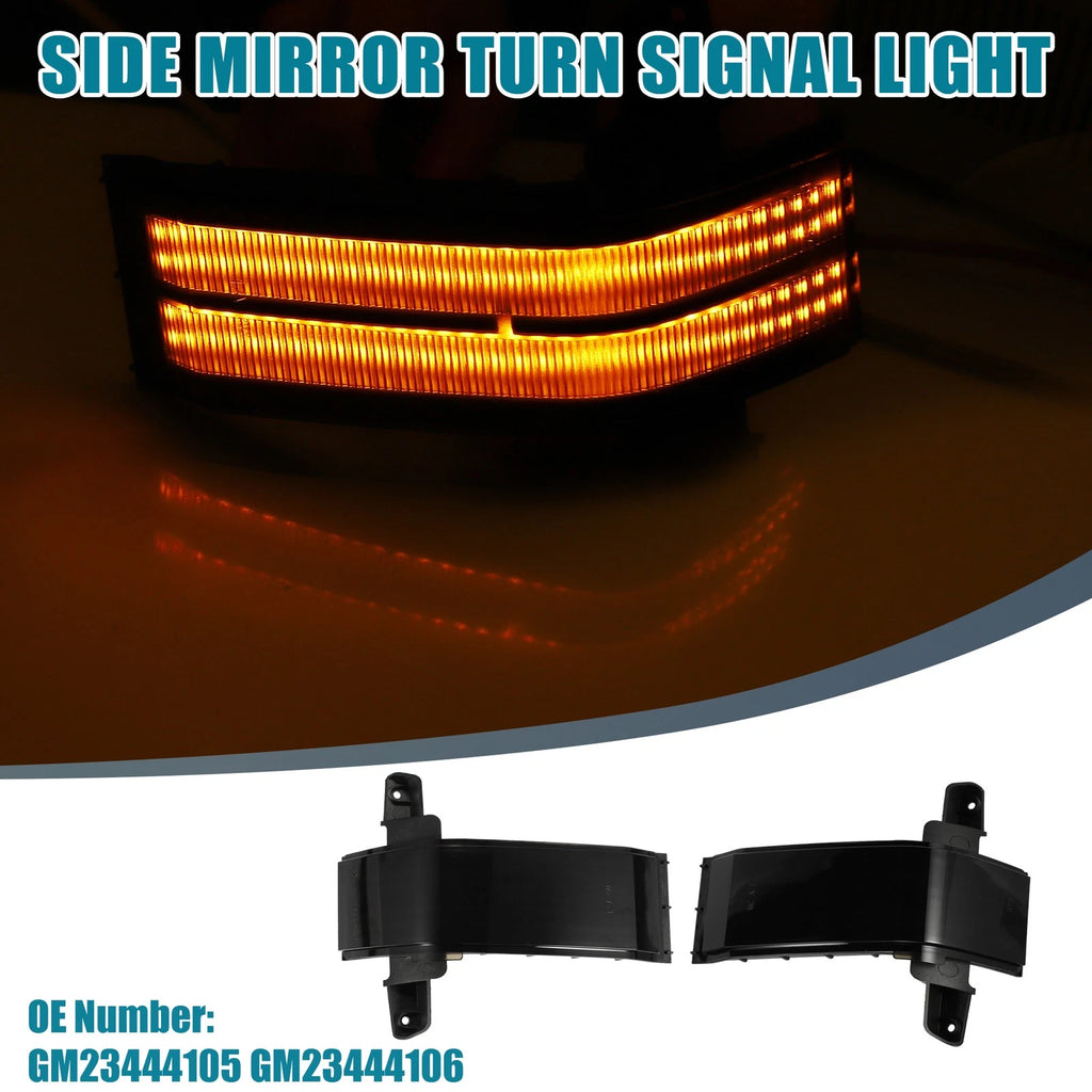 Side Mirror Turn Signal Light Replacement for Cadillac Black (2012–2018)