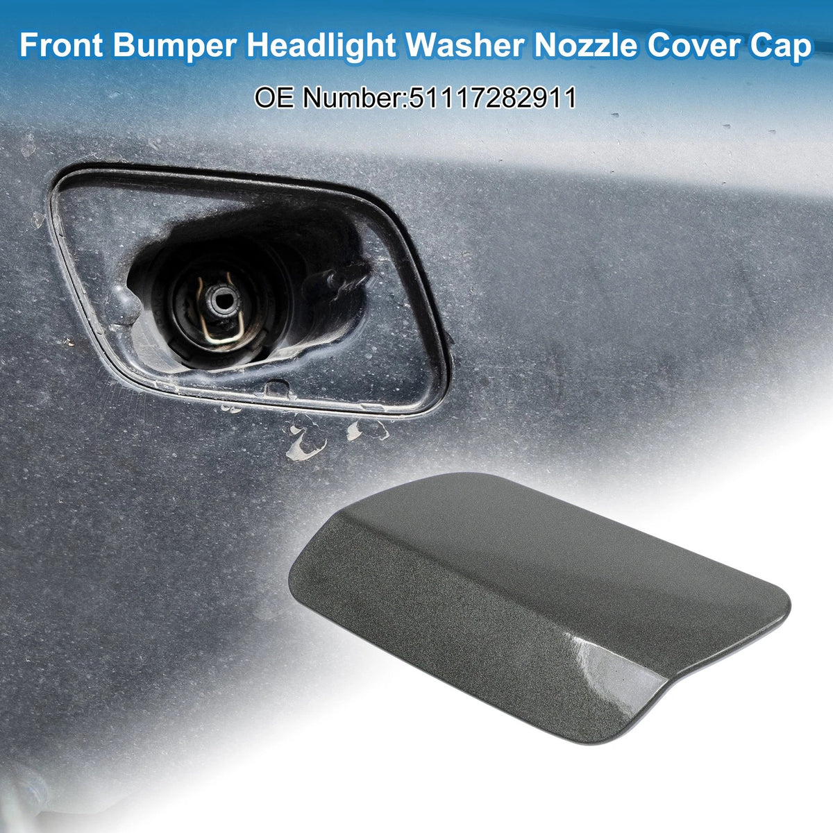 Front Left Headlight Washer Nozzle Cover Cap for BMW 640i (2012–2015)