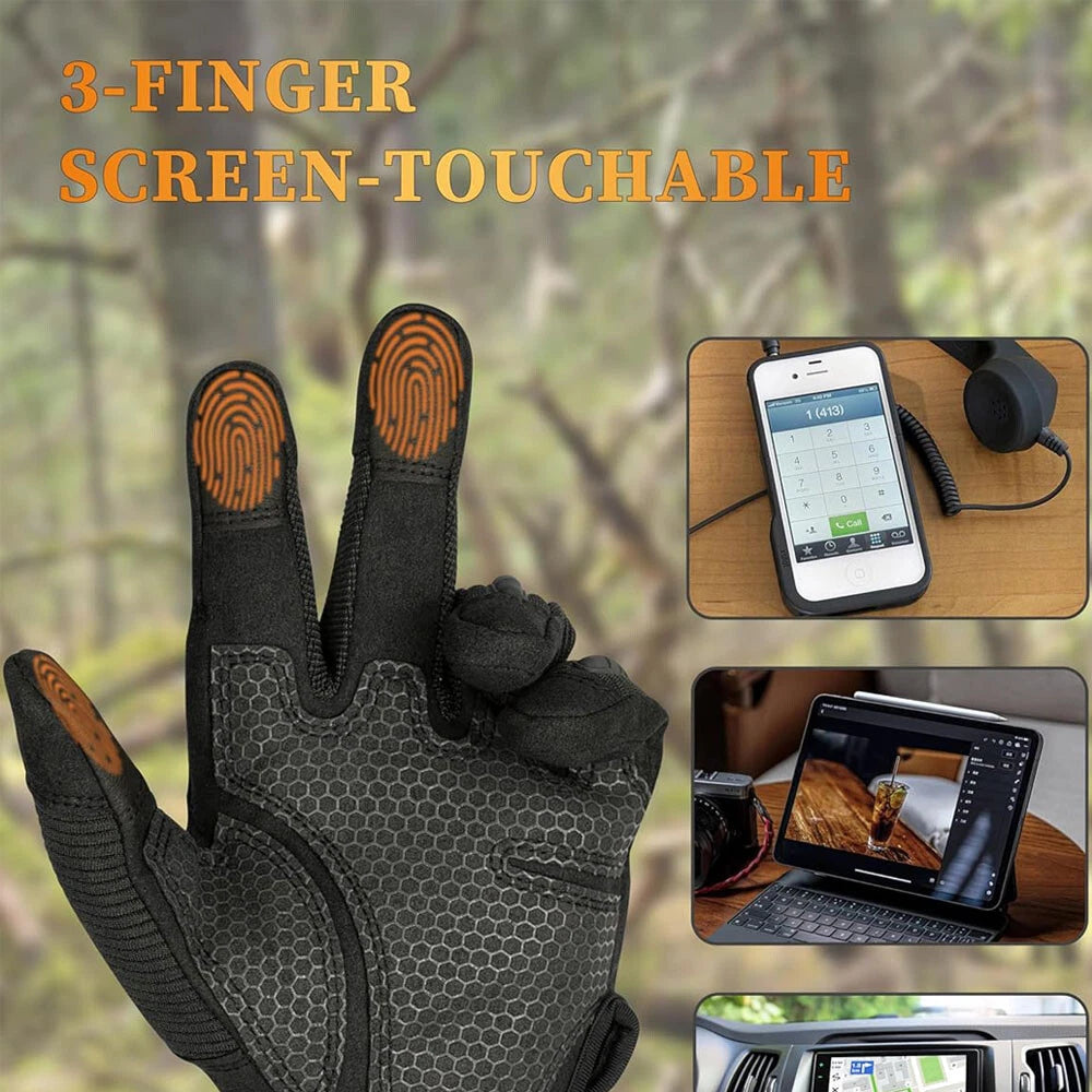 Tactical Full Finger Touch Screen Gloves for Motorcycle (Universal Fit)