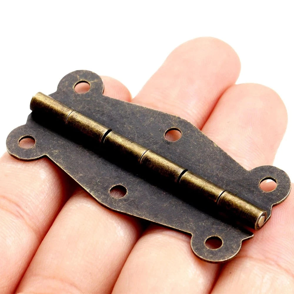 6Pcs Antique Bronze Hinge Jewelry Box Gift Box Wine Box Toolbox Cabinet Hinge