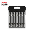10pcs HSS6542 Double Ended Spiral Drill Bits (3.2mm, 4.2mm, 5.2mm)