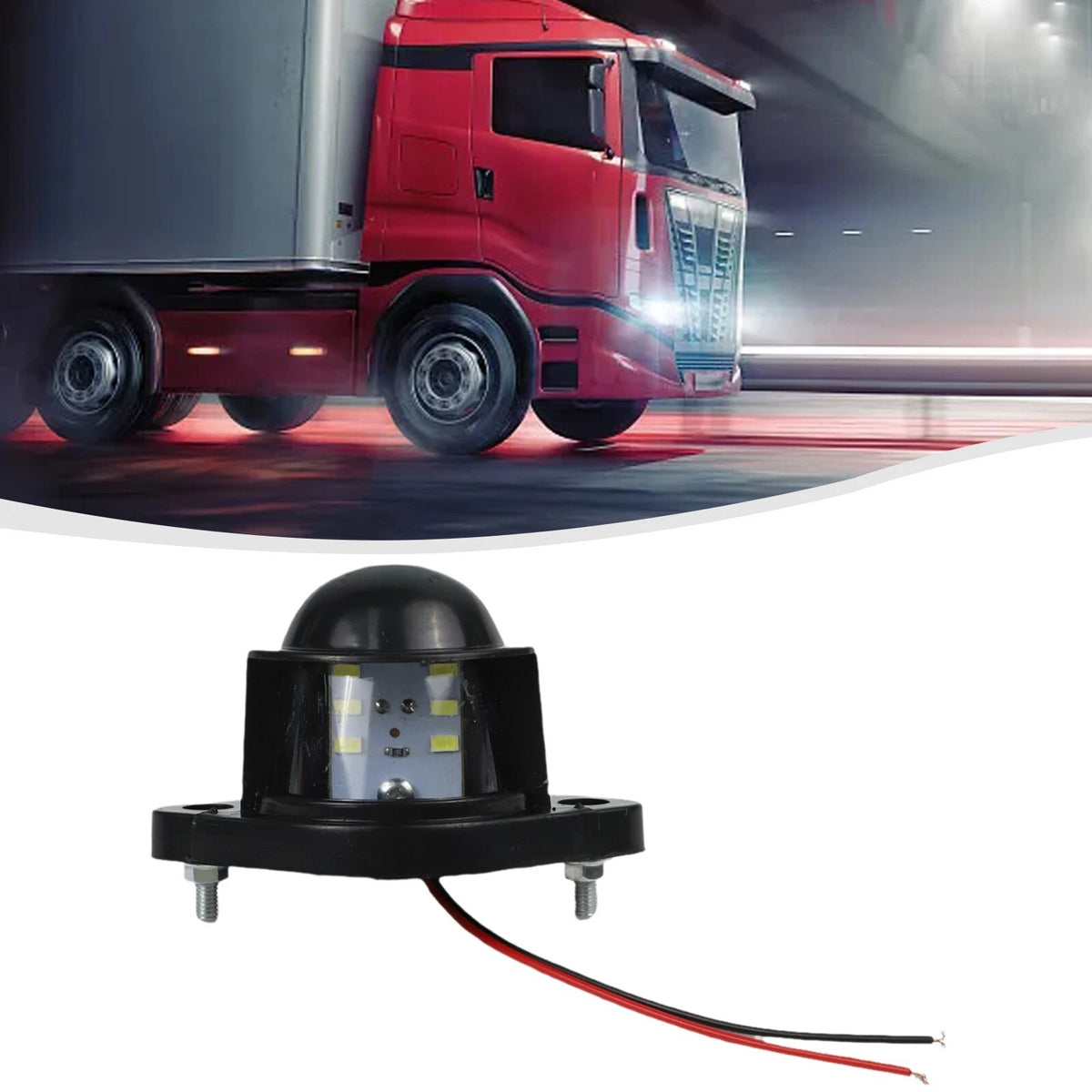 24V White License Plate Light for Cars and Trucks (2010–2023)