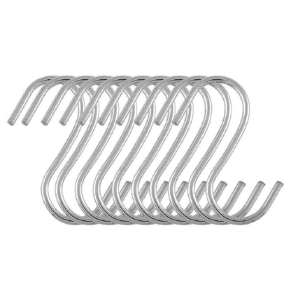 10 Pack Stainless Steel "S" Shape Hooks for Kitchen and House