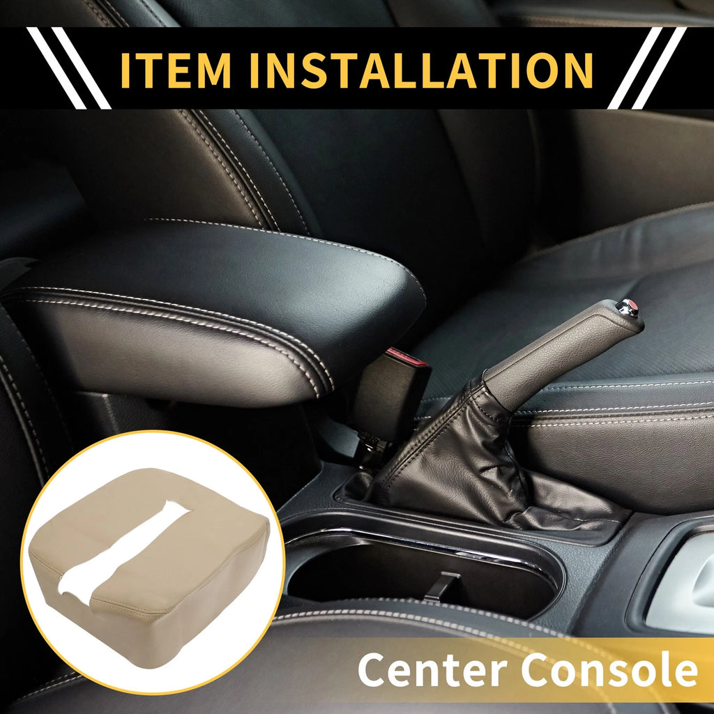 Center Console Cover Replacement for Chevrolet Silverado Microfiber Beige (2014–2018)