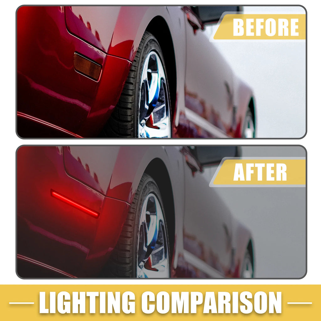 2X LED Side Marker Light 68043394AA for Dodge Amber Red