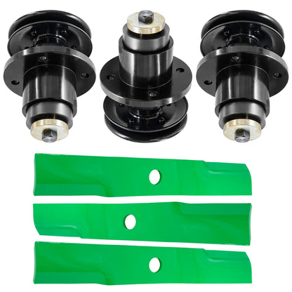 Deck CCW Spindle and 16 7/8 Medium Lift Blade for Land Pride AFM42 (2011–2020)