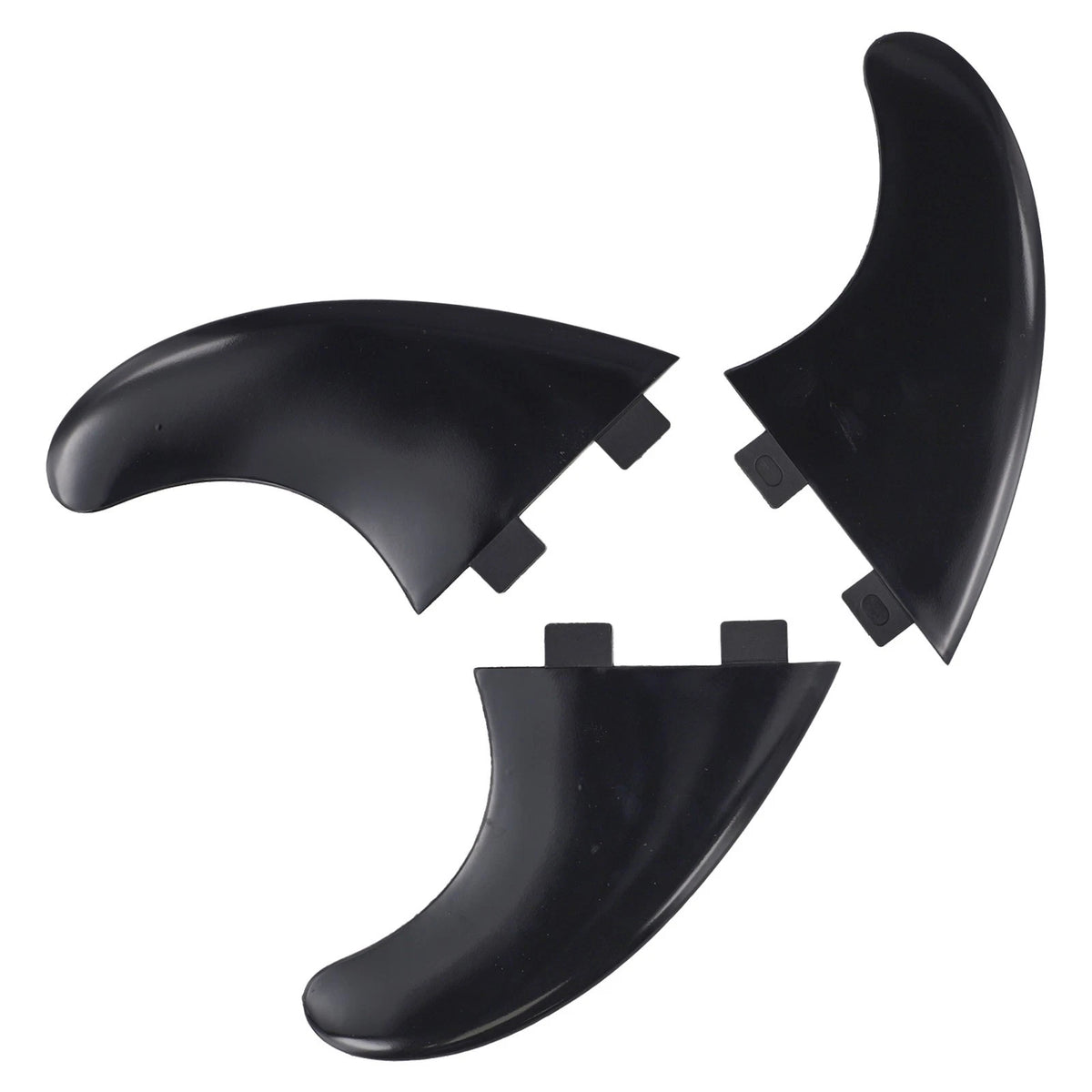 3X Black Surfboard Tail Fin Set for G5 Thruster (Compatible)