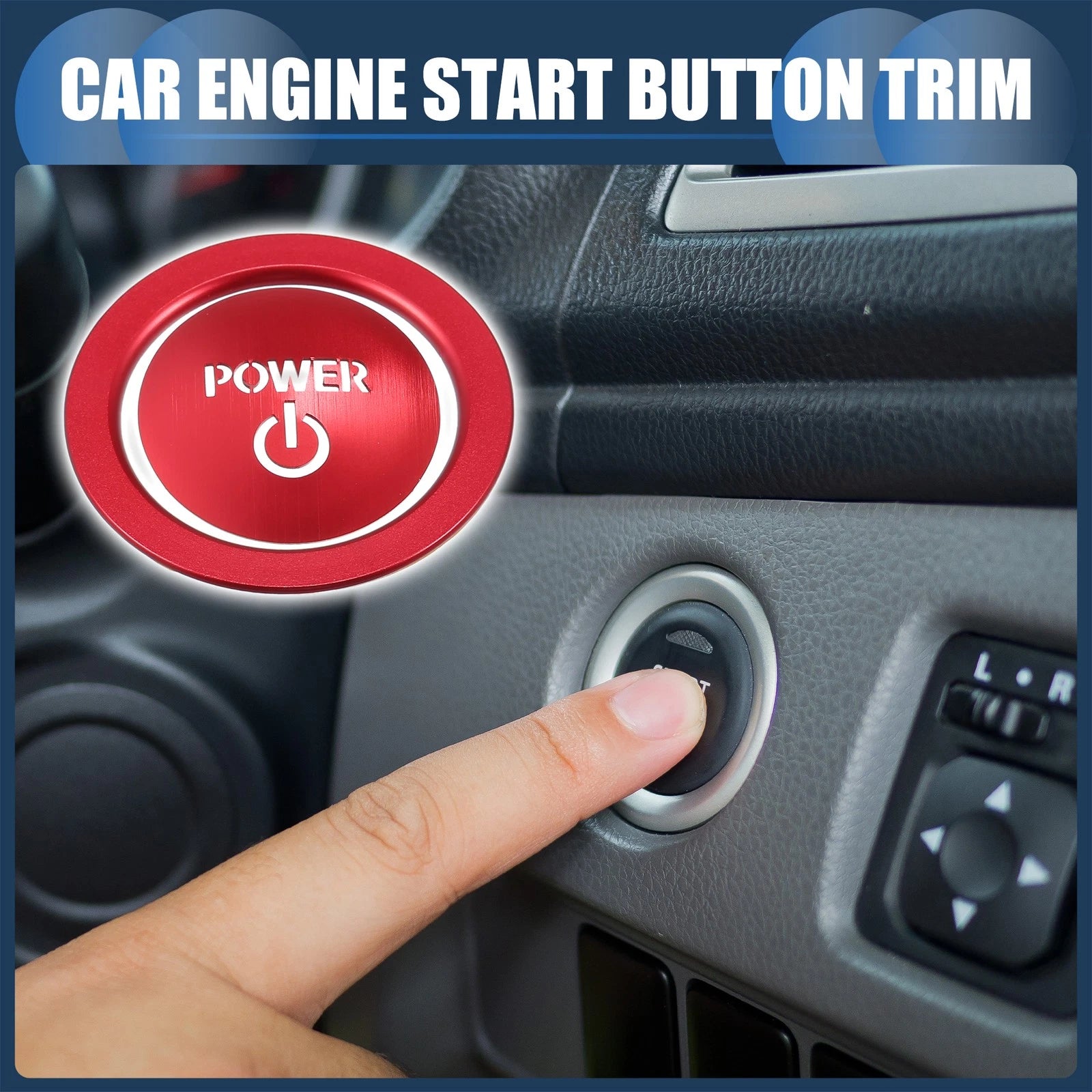 Engine Start Stop Button Cover Set Replacement for Toyota Vellfire 30 Series (2015–2023)