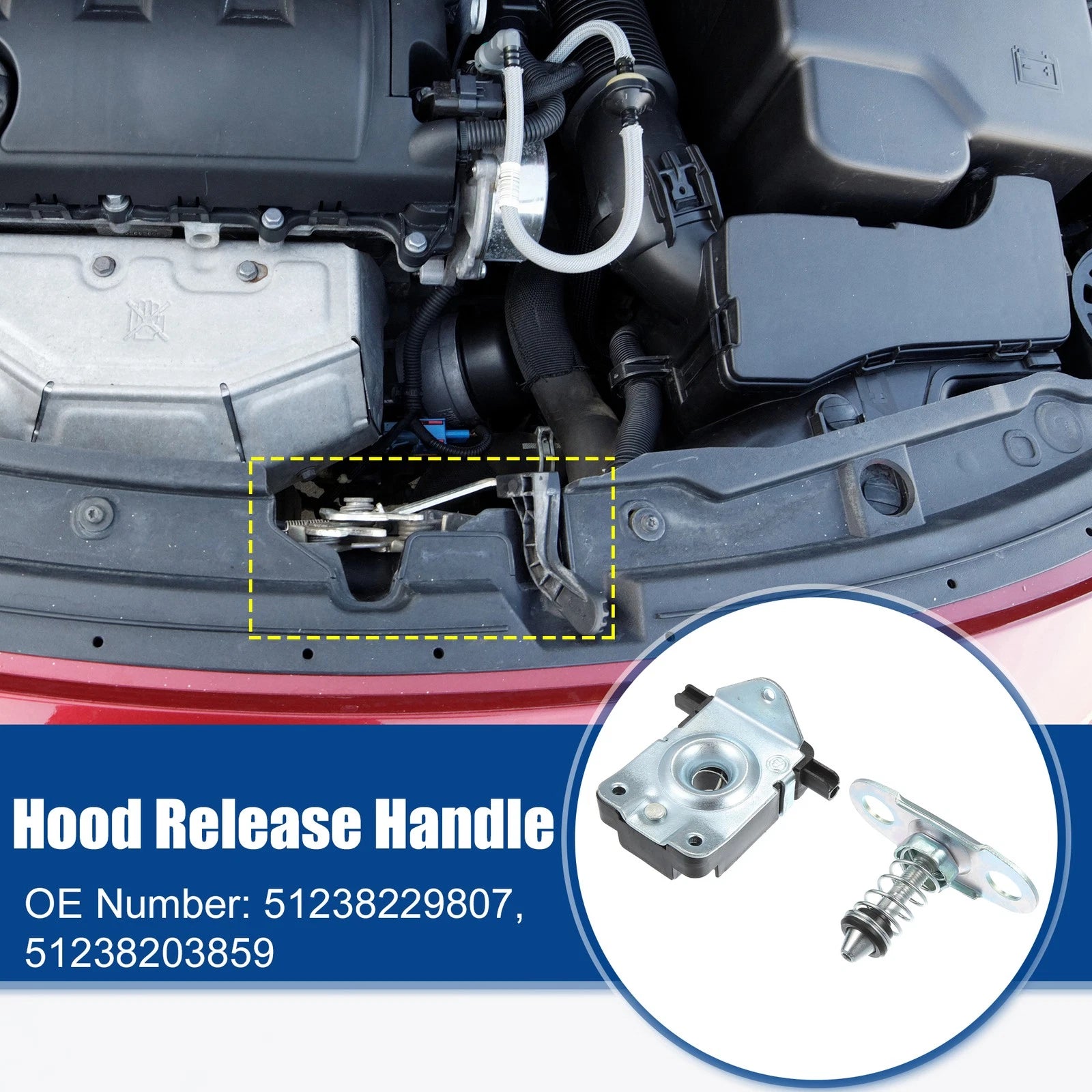 Hood Latch Lock Actuator Assembly Replacement Set for BMW (2000–2010)