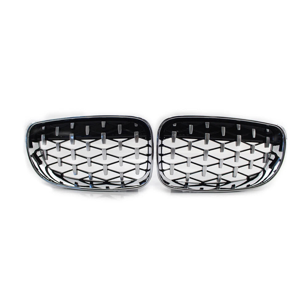Chrome Black Diamond Front Kidney Grill for BMW 1 Series (E81 E82 E87 E88)