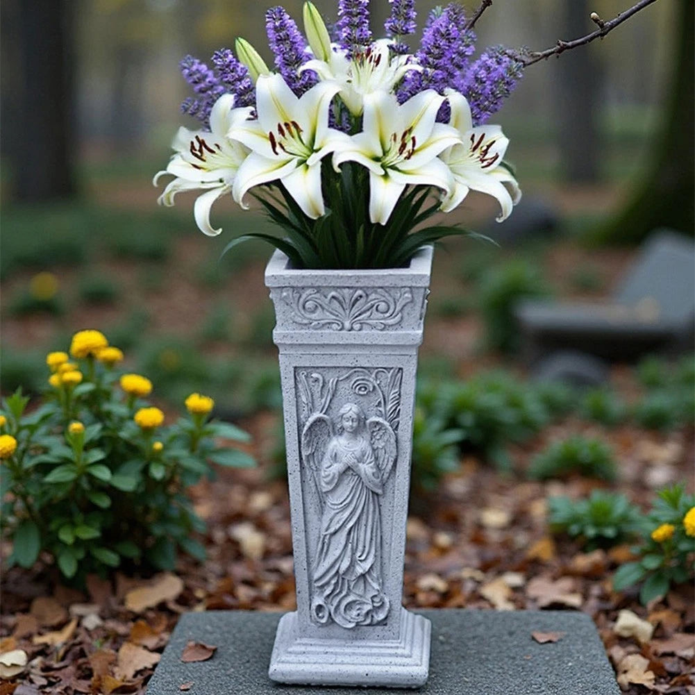 Elegant Angel Design Flower Holder for Funeral Bouquets