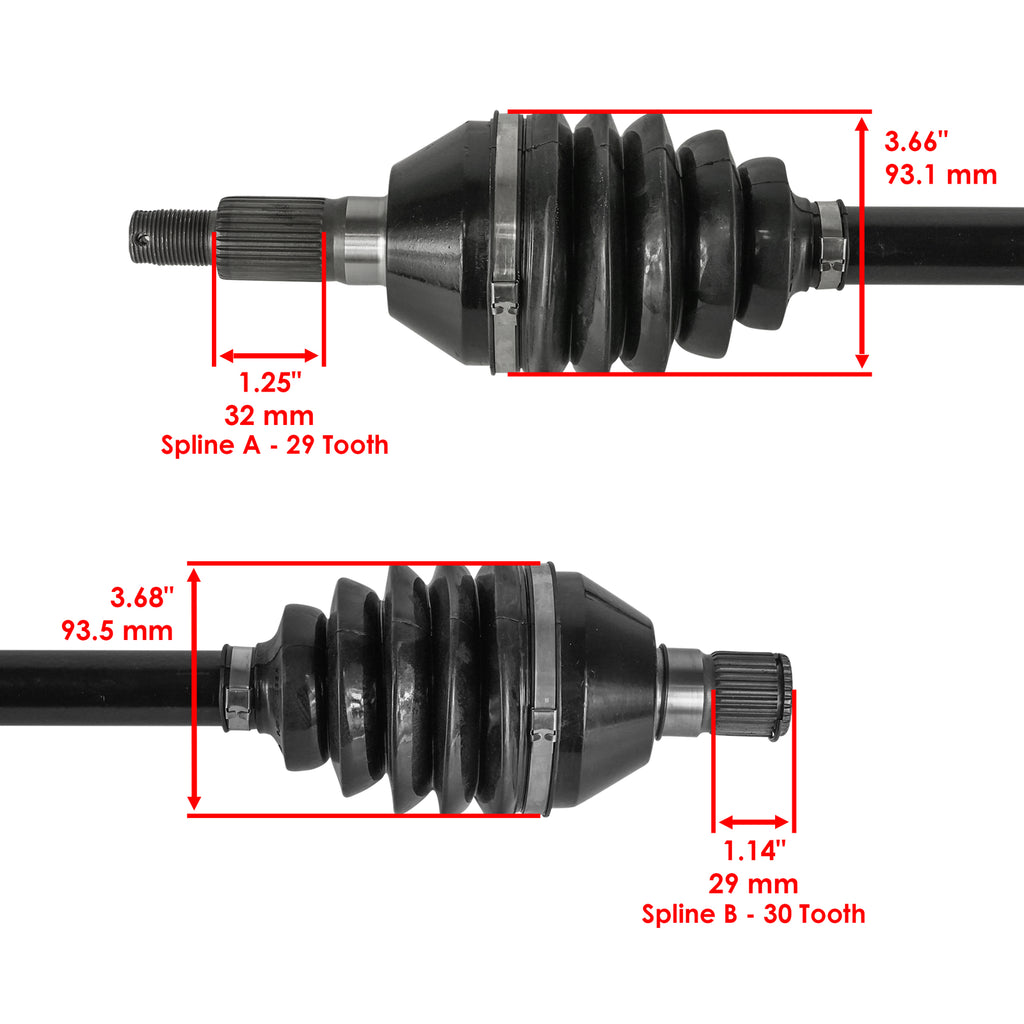 Rear Left Right CV Joint Axle for Can-Am Maverick X3 Max Turbo (2018–2021)