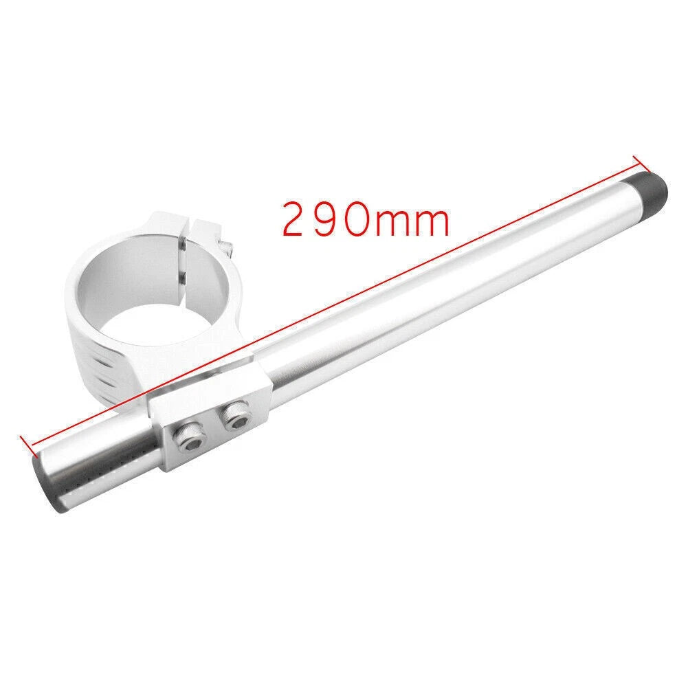 2X 53mm Fork Clip-ons Handle Grip for Ducati 848/1098/1198 (2008–2015) Silver