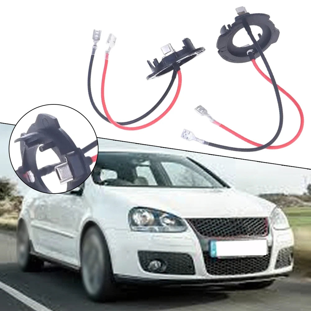 2Pcs H7 LED Headlight Base Holder for Golf MK5 (2003–2009)