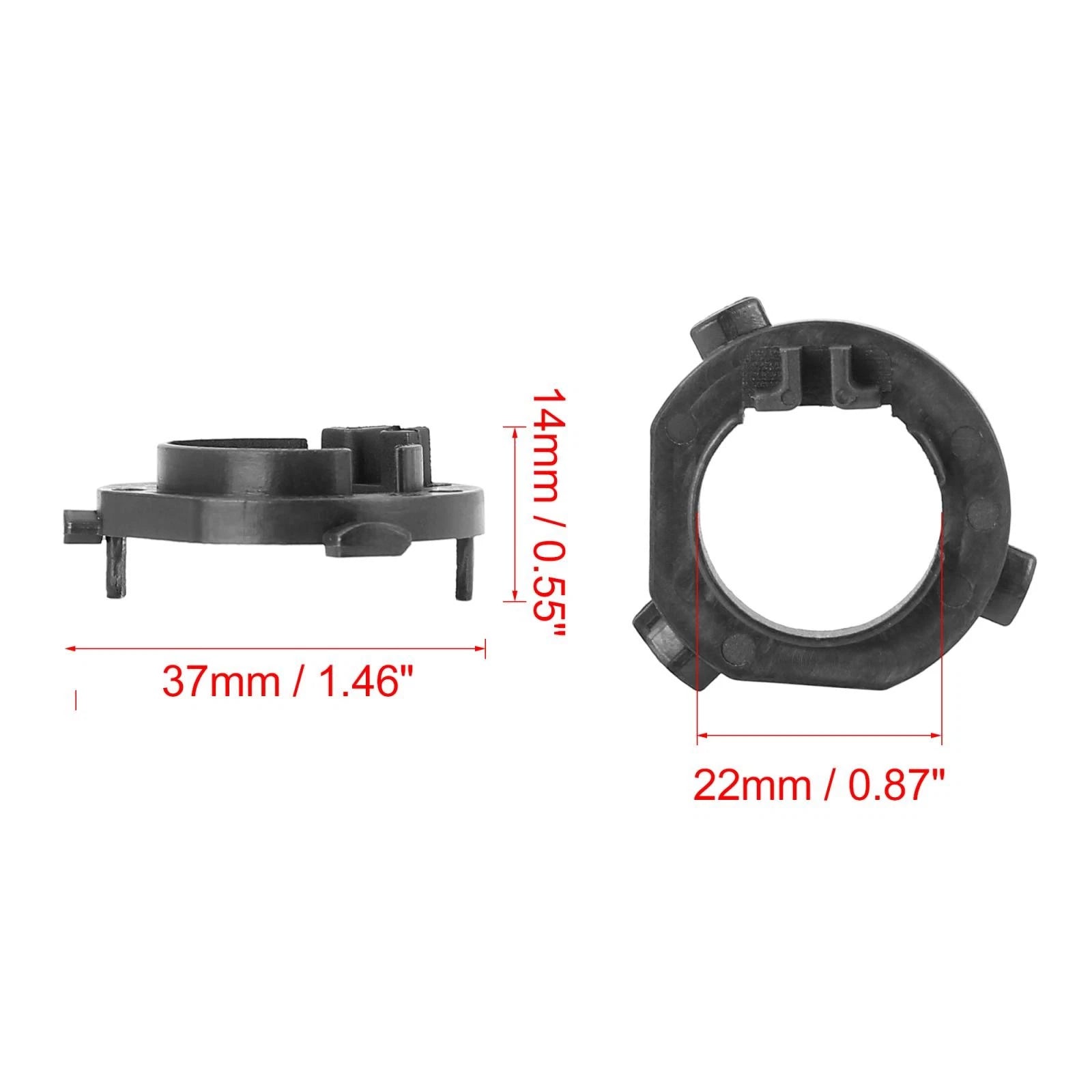 HID LED Headlight Bulb Adapter Holder for Kia K7 Hyundai H1 (4 Pack)