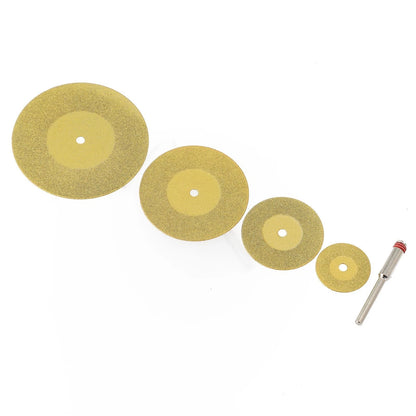 5x Mini Diamond Cutting Disc for Rotary Tools - TiN Coated Circular Blade