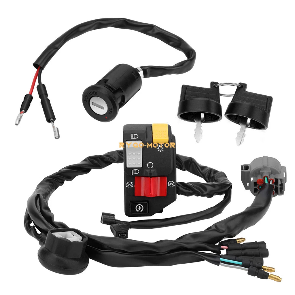 Handlebar & Key Switch for Honda TRX300EX 300EX Sportrax 300 2x4 (1993–2006)