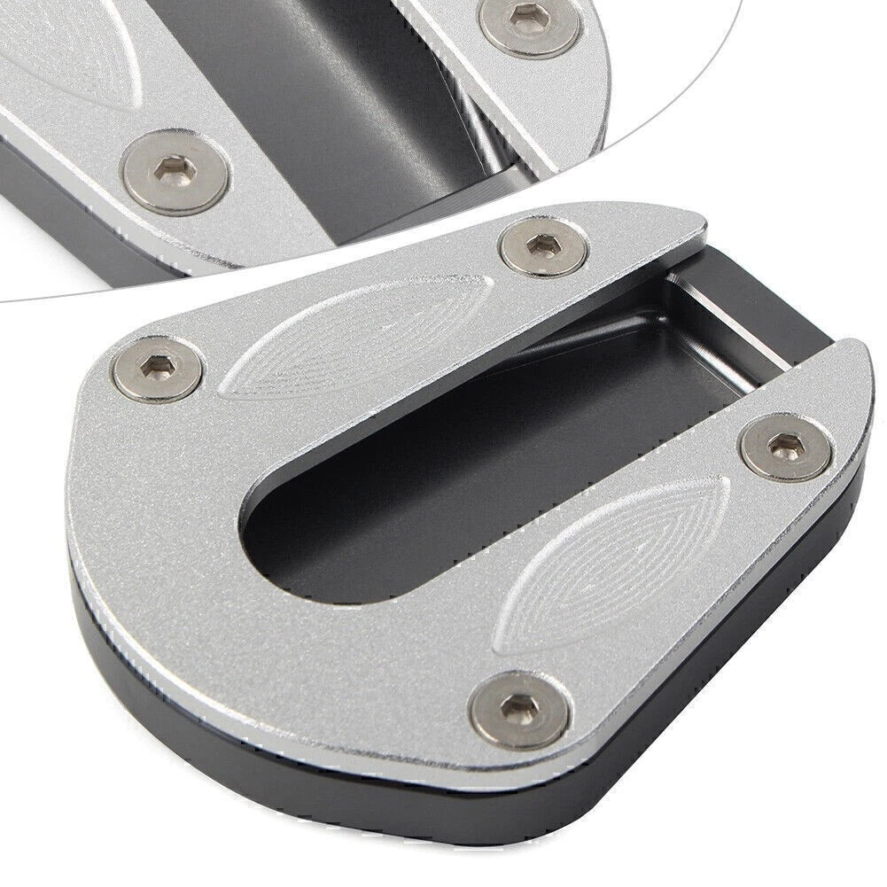 Gray Support Foot Side Stand Enlarger Plate Kickstand Pad For BENELLI TRK 502