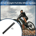 Bicycle Spokes 289mm Straight Pull Black for 14G Carbon Steel (20-Pack)