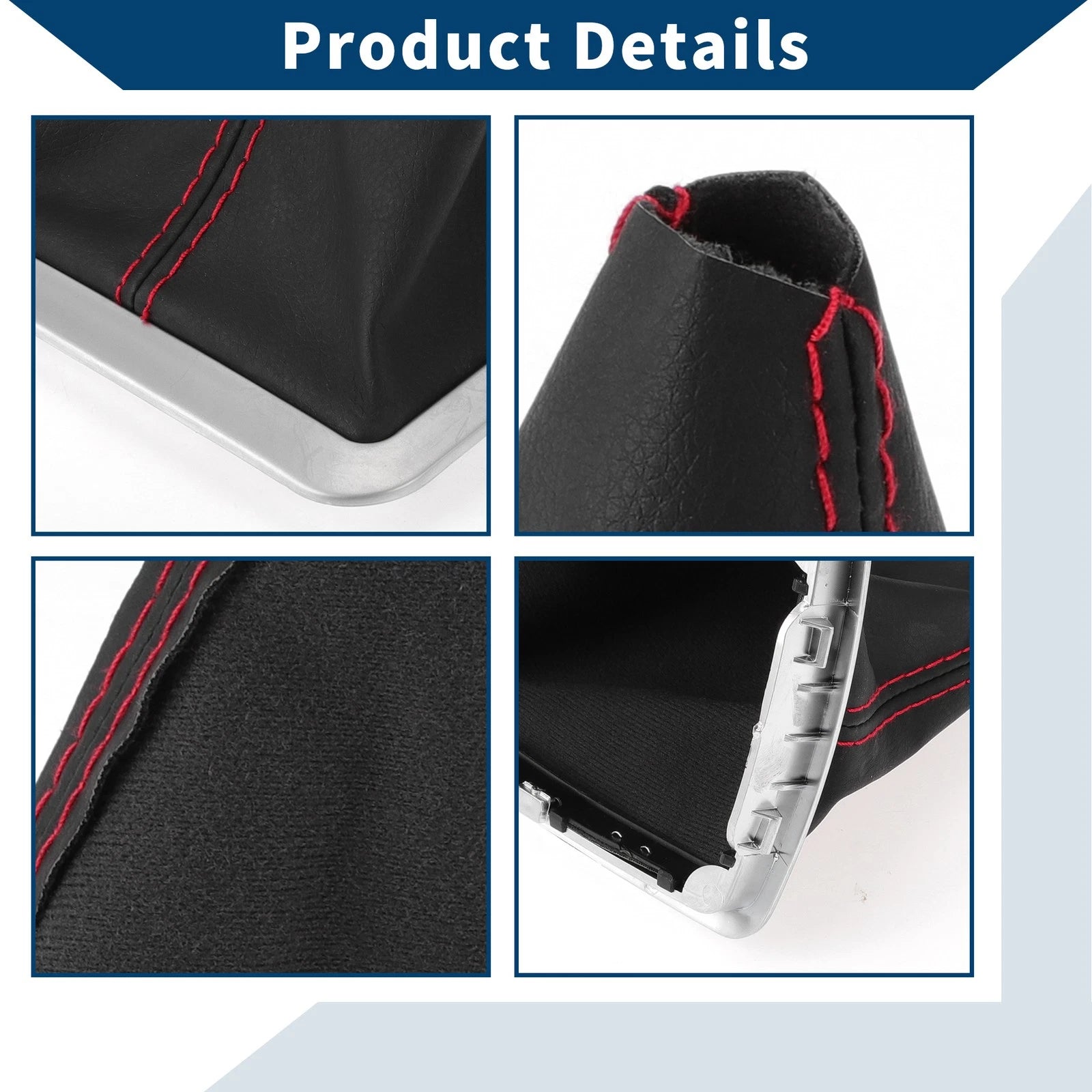 1 Pc Gear Shift Gaiter for Ford Focus MK2 (2004–2012) Black Red Leather