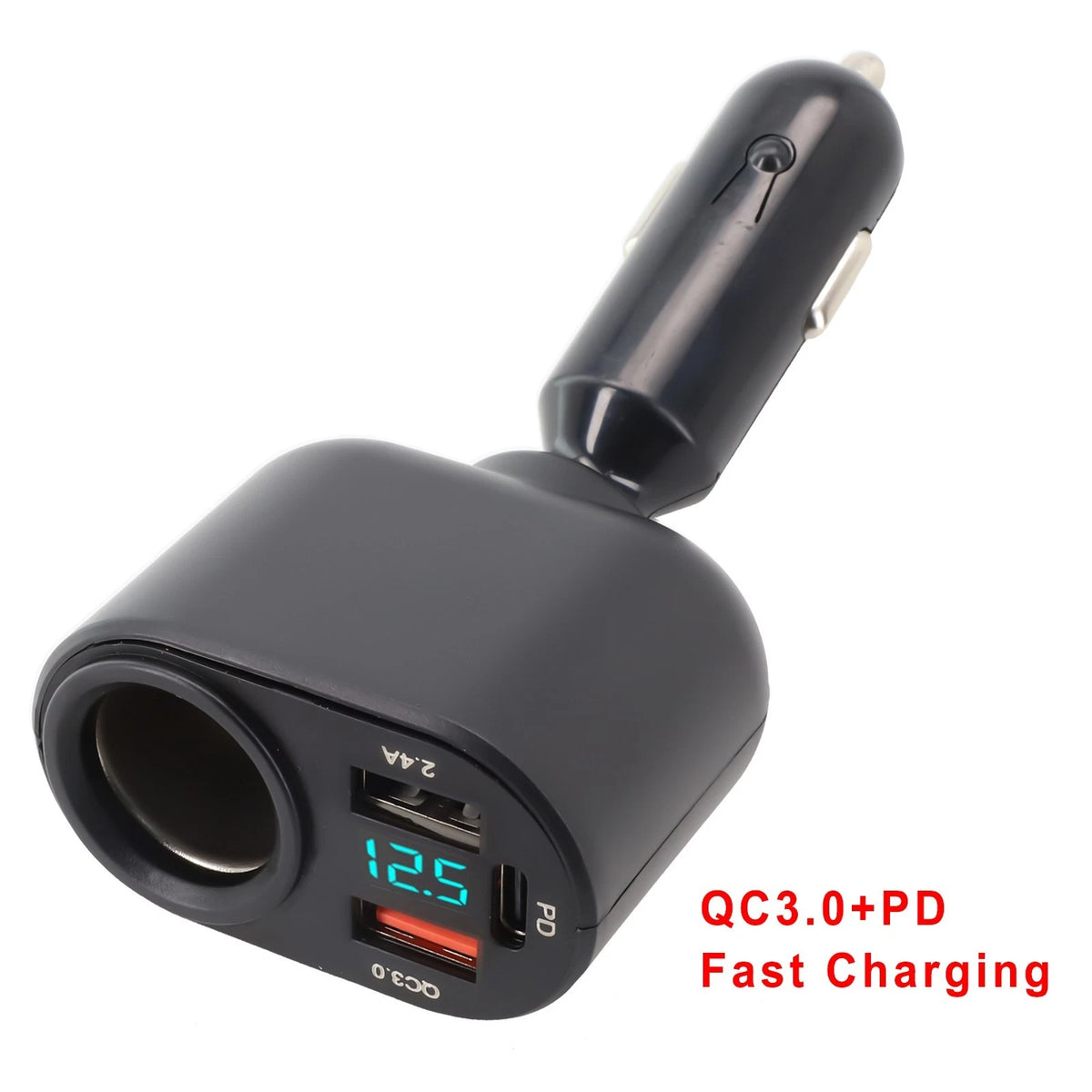 3 Port Car Charger for Quick Charging (2015–2023)