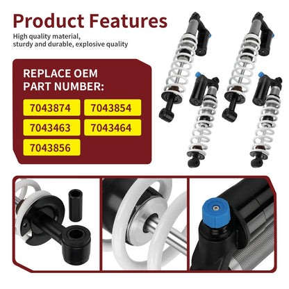 Front & Rear Air Shock Absorbers for Polaris Sportsman XP 1000 (2015–2025)