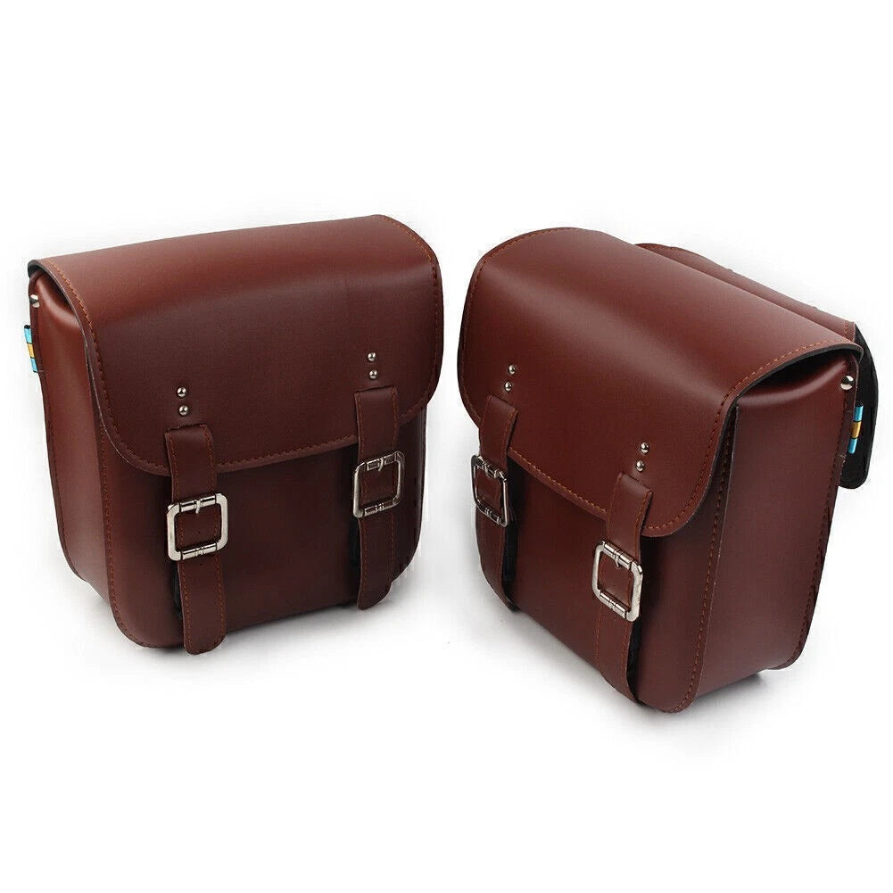 Leather Side Saddle Bags for Harley Sportster XL883/1200 (2pcs)