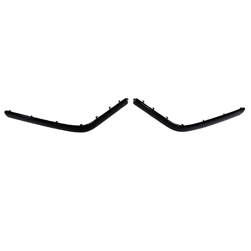 2X ABS Black Front Bumper Trim for BMW E34 (1988–1996)