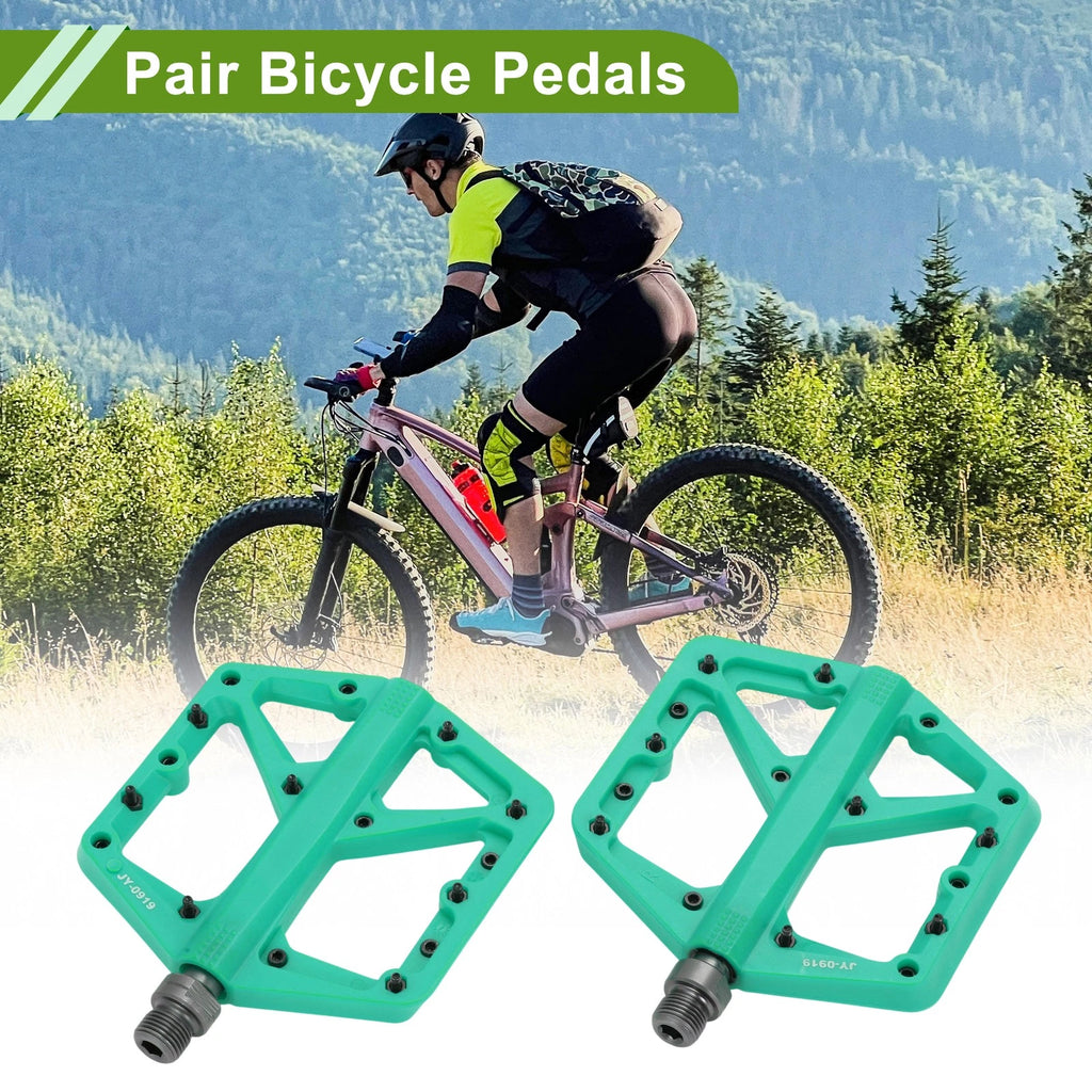 Bicycle Pedals Nylon Universal Pair for Fit 14mm Cyan (Universal)