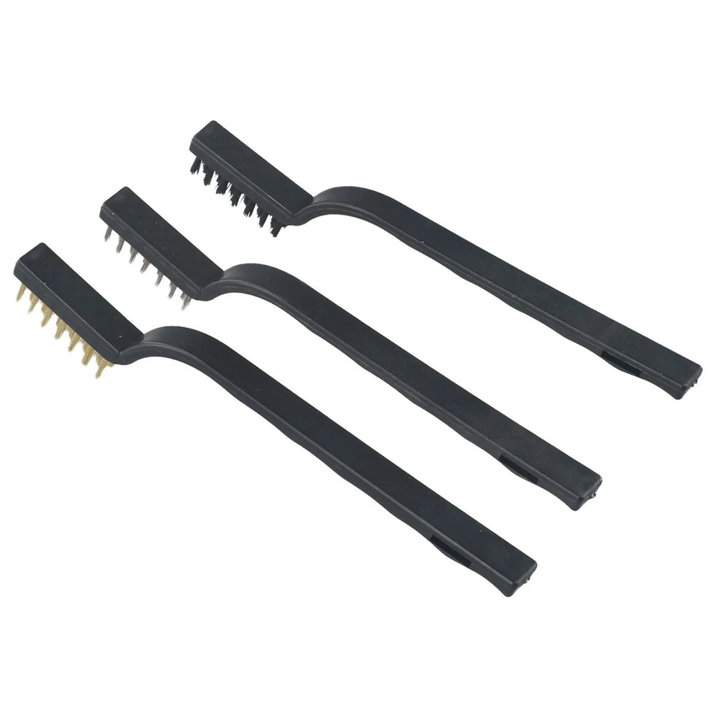 Wire Brush Cleaning Tool with Plastic Handle - Stainless Steel