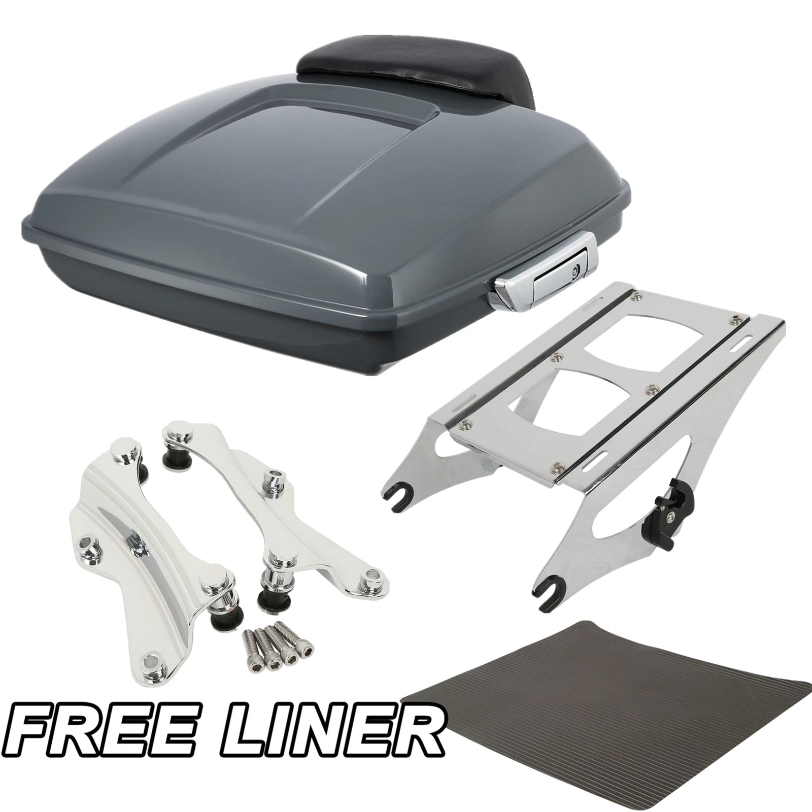 Razor Trunk Pad Mount Rack for Harley Electra Glide (2014–2026) Gunship Gray