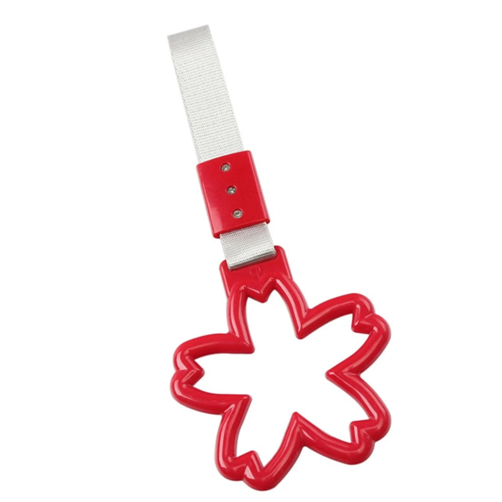 JDM Red Ring Train Bus Handle Strap for Car Interior Styling (No Years)
