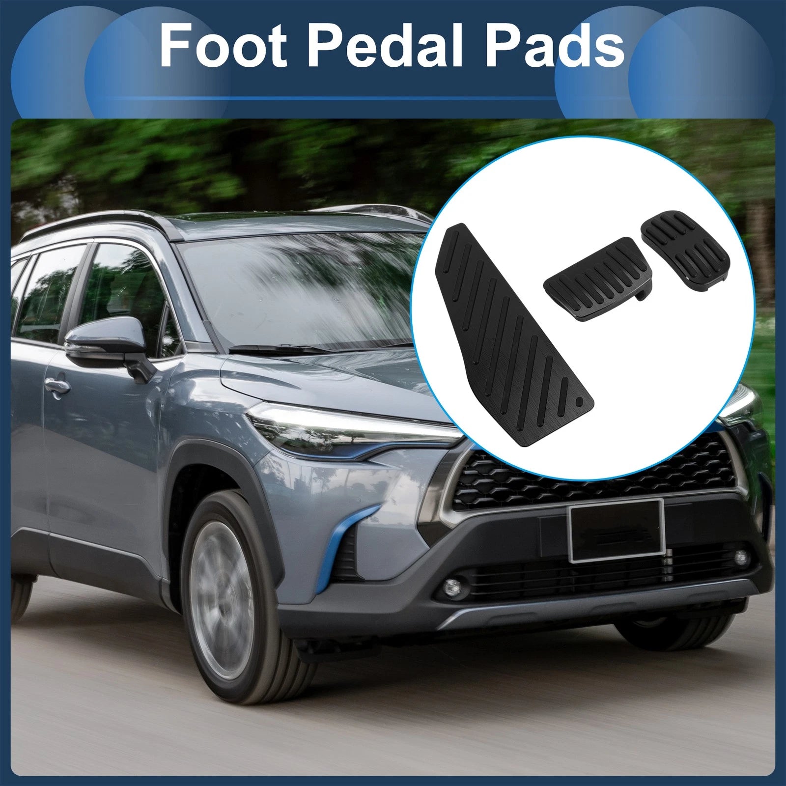 Automatic Foot Accelerator Pedal Covers Front Set for Toyota Corolla Cross (2022–2024)