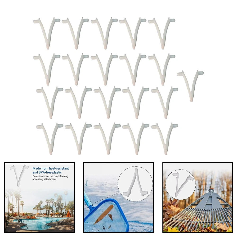 21 Pack Pool V Clips for Pool Cleaning