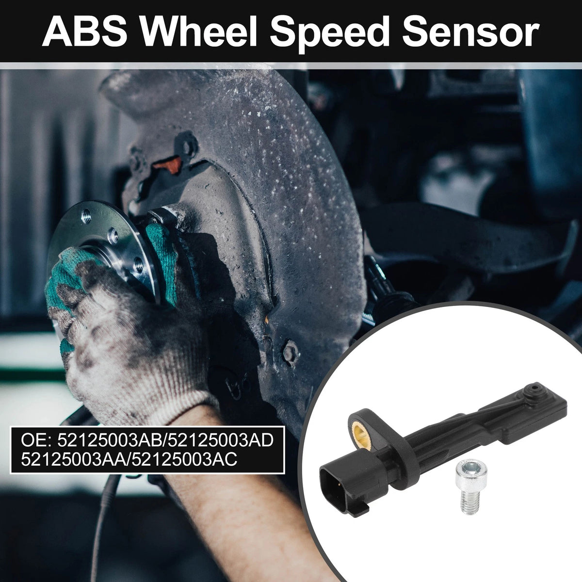 ABS Wheel Speed Sensor Kit Left and Right for Jeep Grand Cherokee (2011–2023)