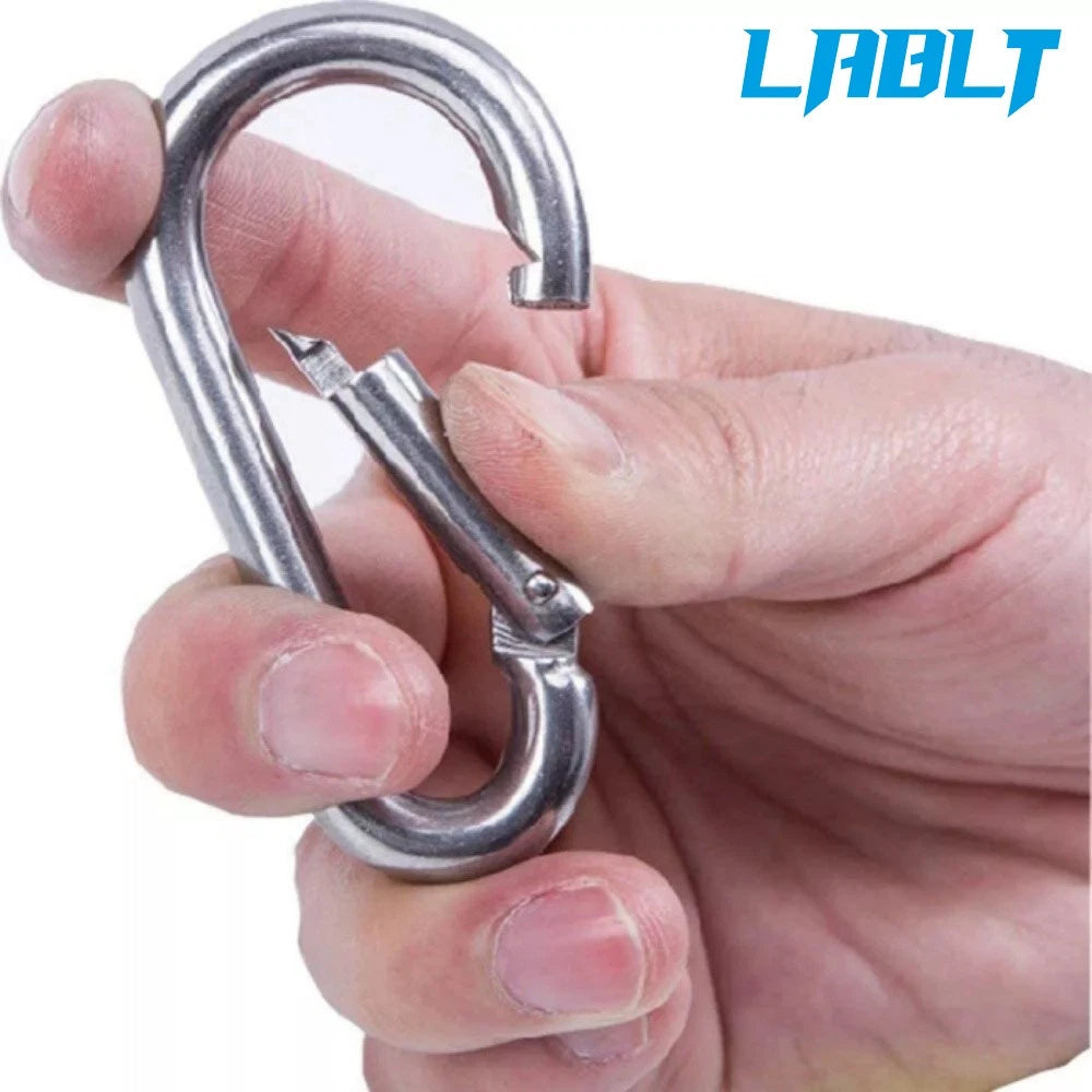 12 Pack Stainless Steel Carabiner Clip Snap Hook (Universal)