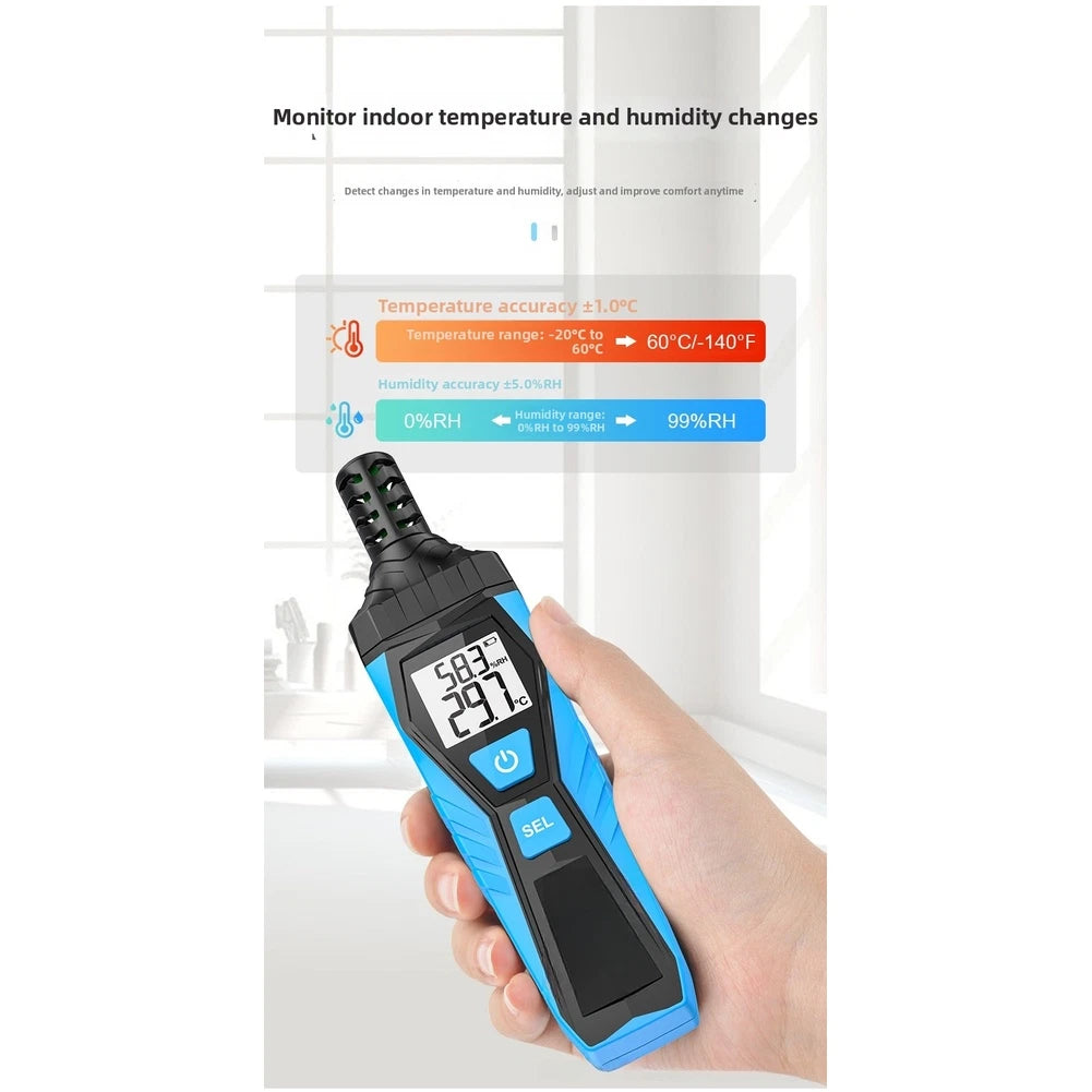 Handheld Temperature Humidity Meter for ABS Body (168x43x25mm)