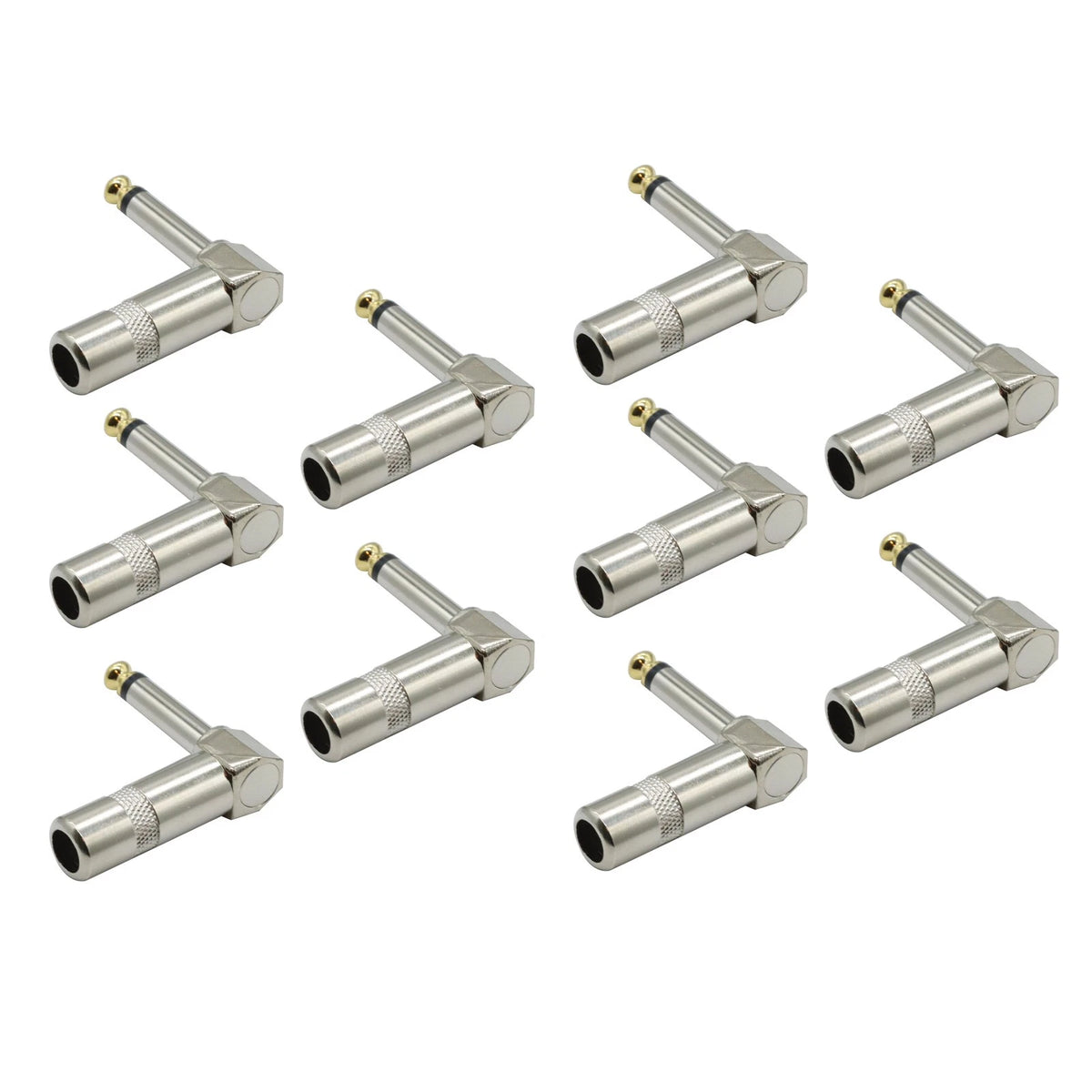 10PCS Right Angle Mono Phone Plug for Recording and Performances