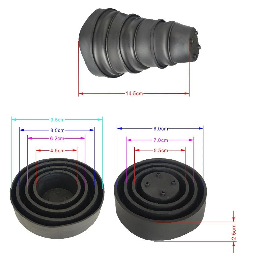 2X Rubber Seal Cap Dust Cover for Car Headlight LED HID Xenon Kit (55-95mm)