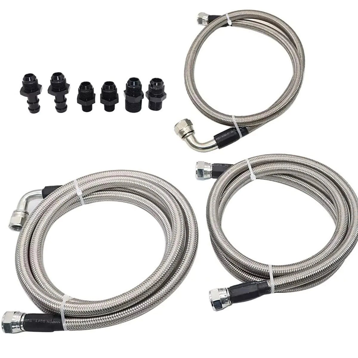 3pcs SS Braided Transmission Cooler Lines Kit for Dodge