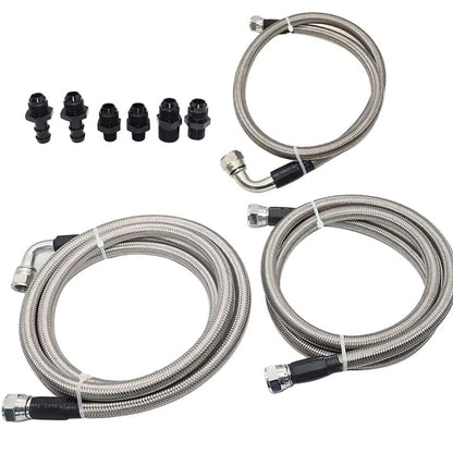 3pcs SS Braided Transmission Cooler Lines Kit for Dodge