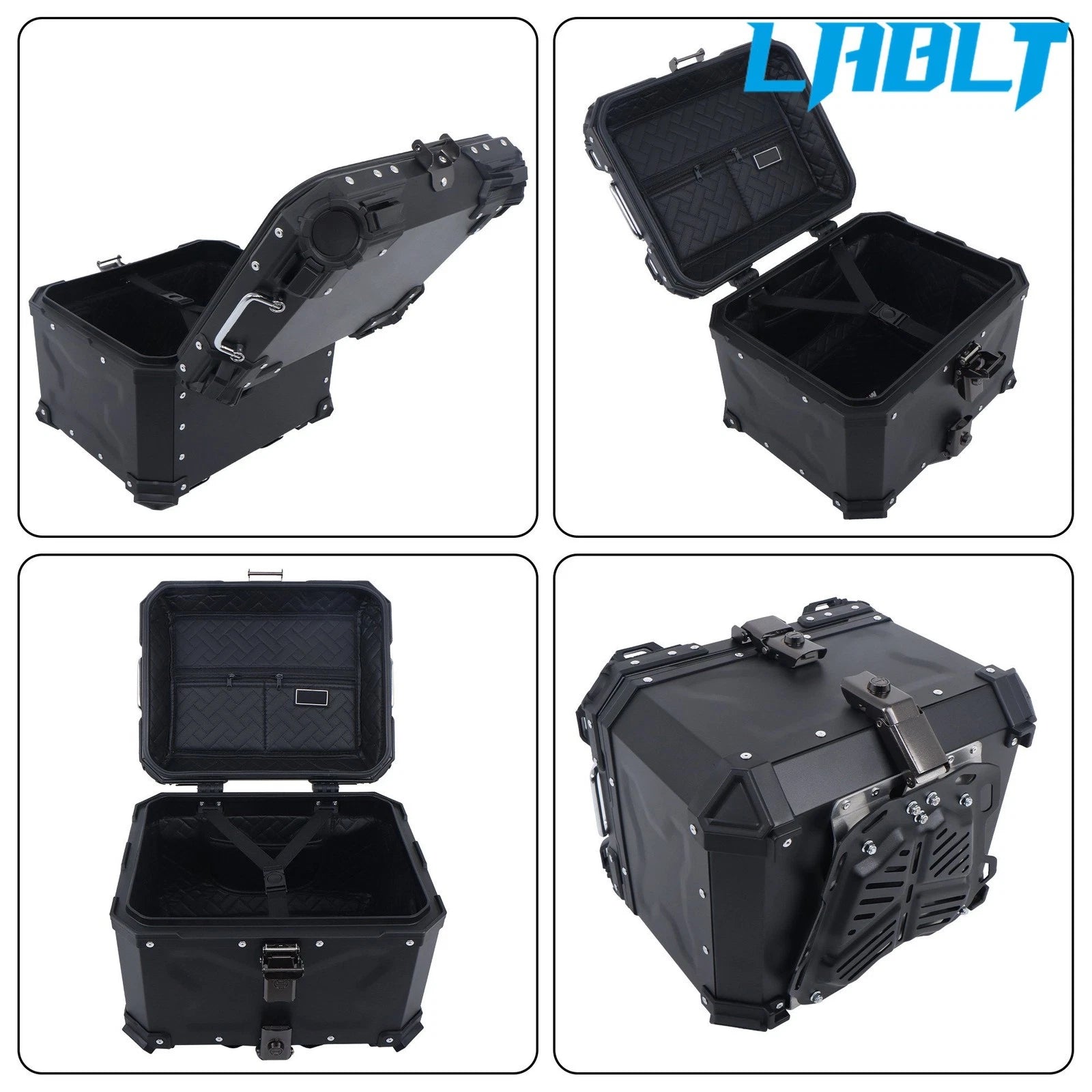 LABLT 45L Motorcycle Top Box for Motorcycle (Waterproof, Safety Lock)