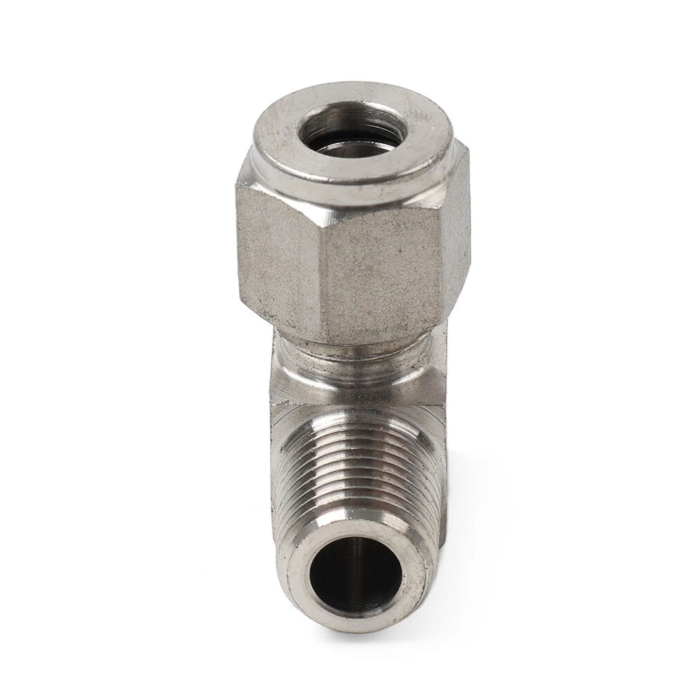 Compression Tube Fitting 1/4 PT x 8mm OD Coupling Adapter 304 Stainless Steel