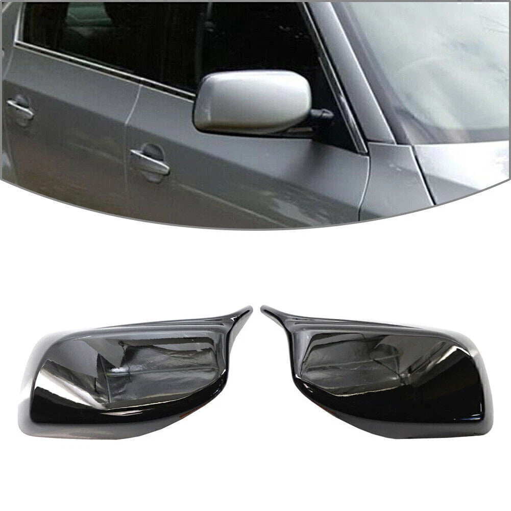 2X Rear View Mirror Cover Trim for BMW E60 E61 (2004–2007) Blk