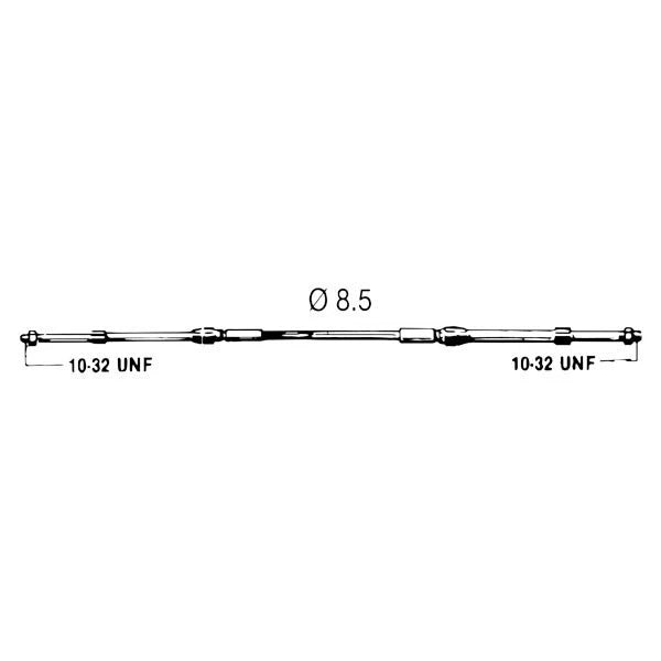 Uflex C8 Universal Control Cable 16' C8X16 for Universal Applications